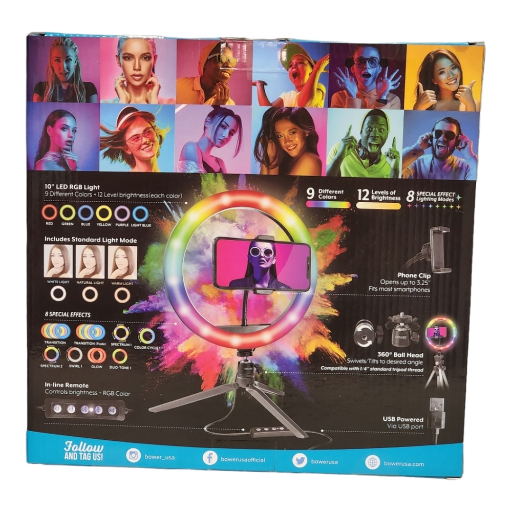 Bower 10" RGB Ring Light - Picture 5 of 5